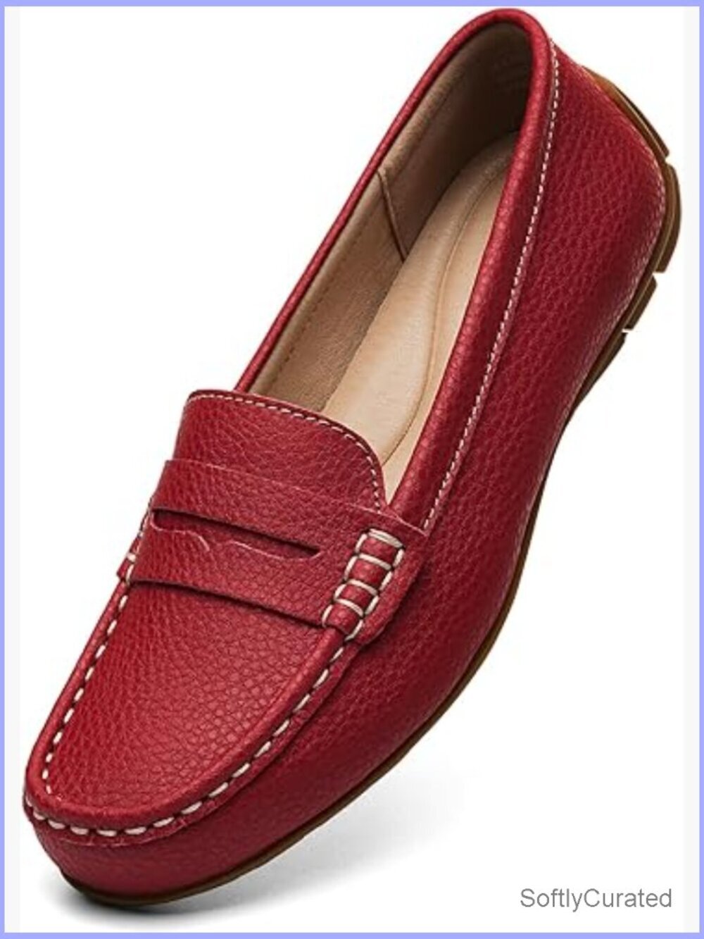 Leather Penny Loafers Slip-Ons Comfortable Business Casual Dress Shoes Flats